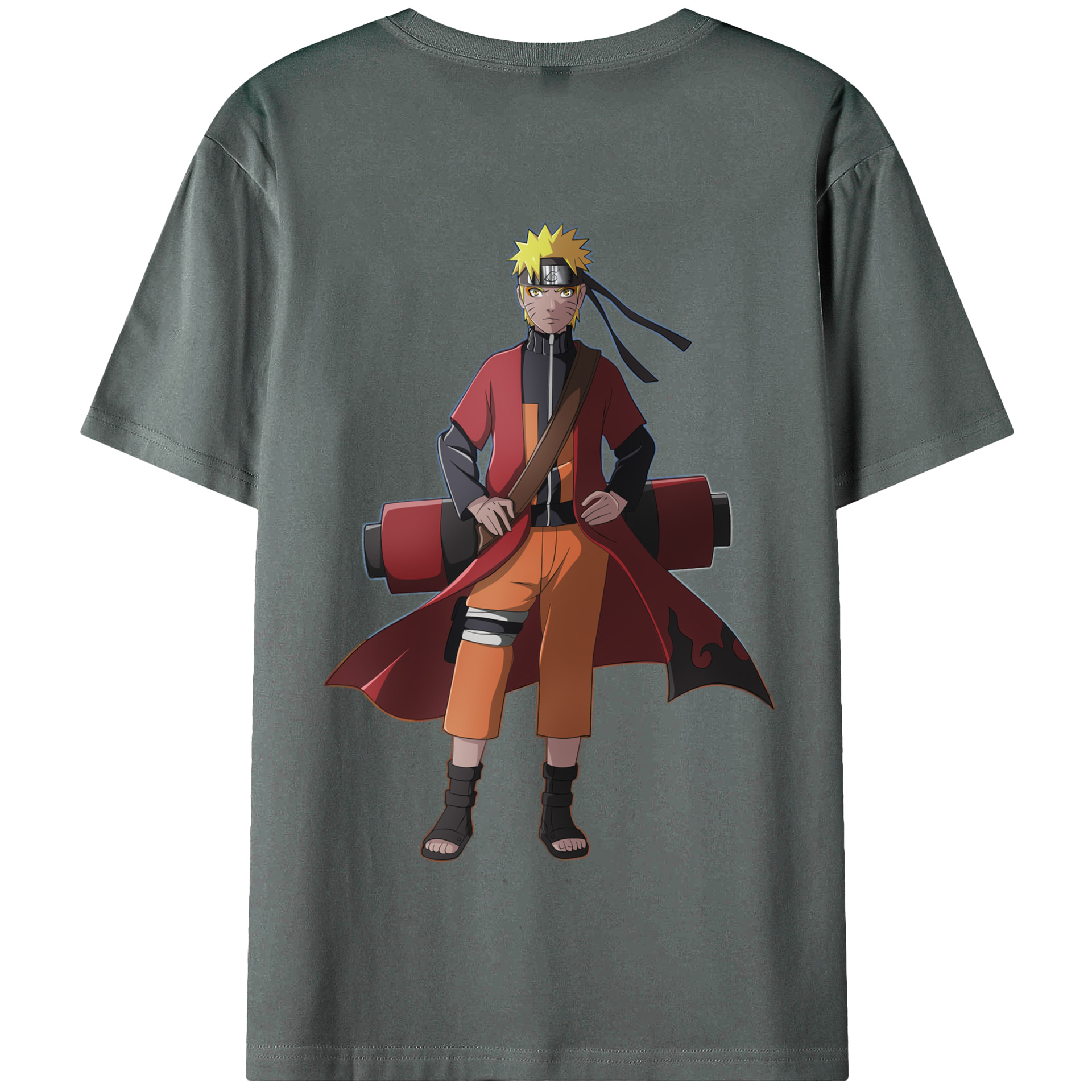 （画像用） NARUTO -ナルト- うずまき ナルト Uzumaki Naruto 綿100％半袖Tシャツ（背面プリント）
